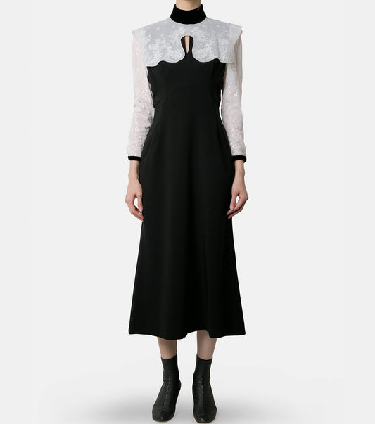 Cotton Lace Collar Dress