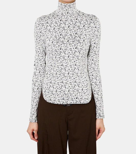 Jersey Floral LS Top