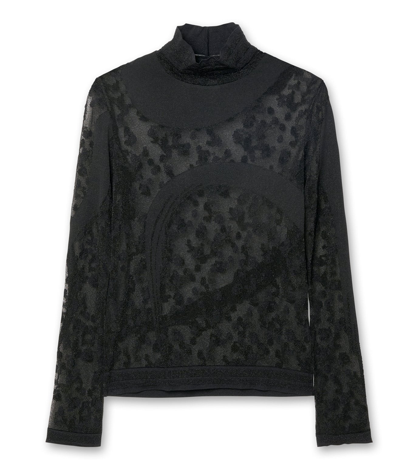 Sheer Knit Highneck Top