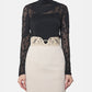 Sheer Knit Highneck Top