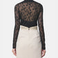 Sheer Knit Highneck Top
