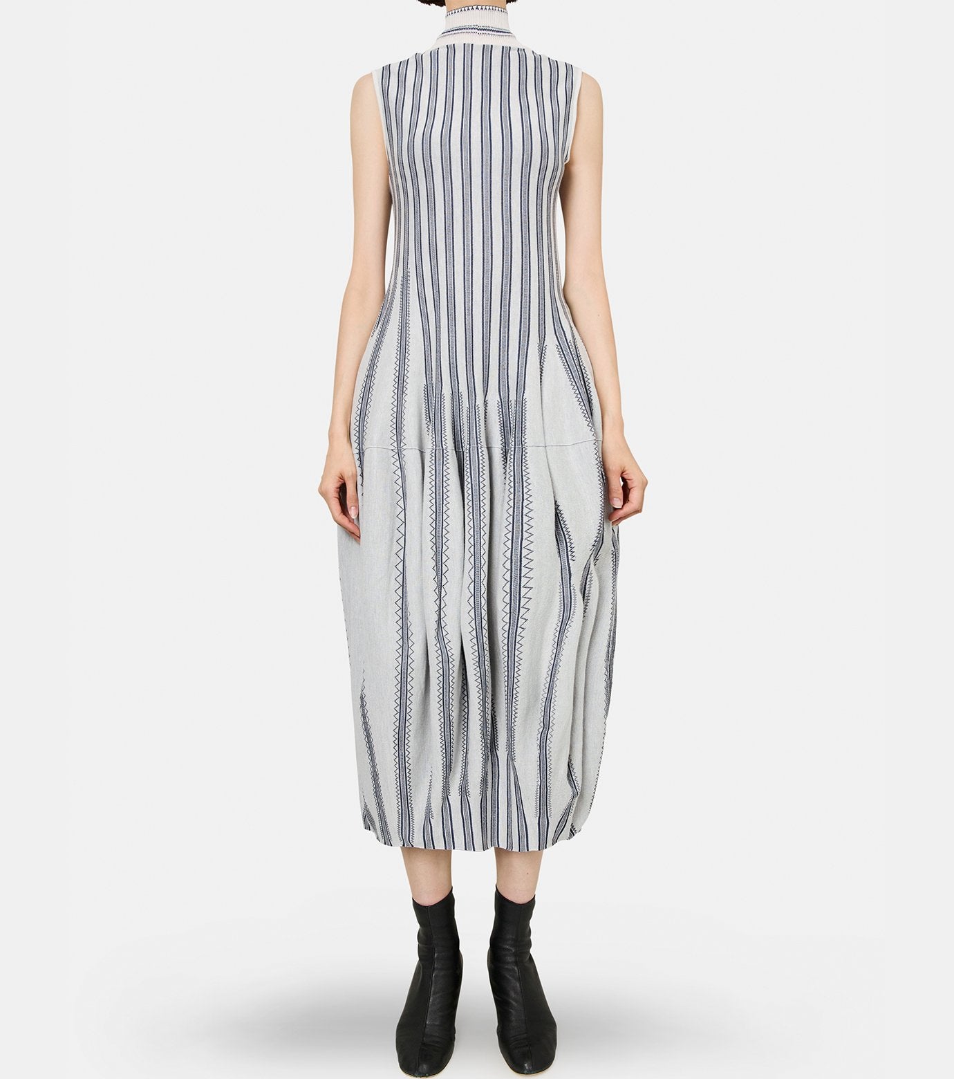 Pleated Knit Dress
