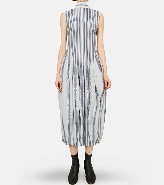Pleated Knit Dress
