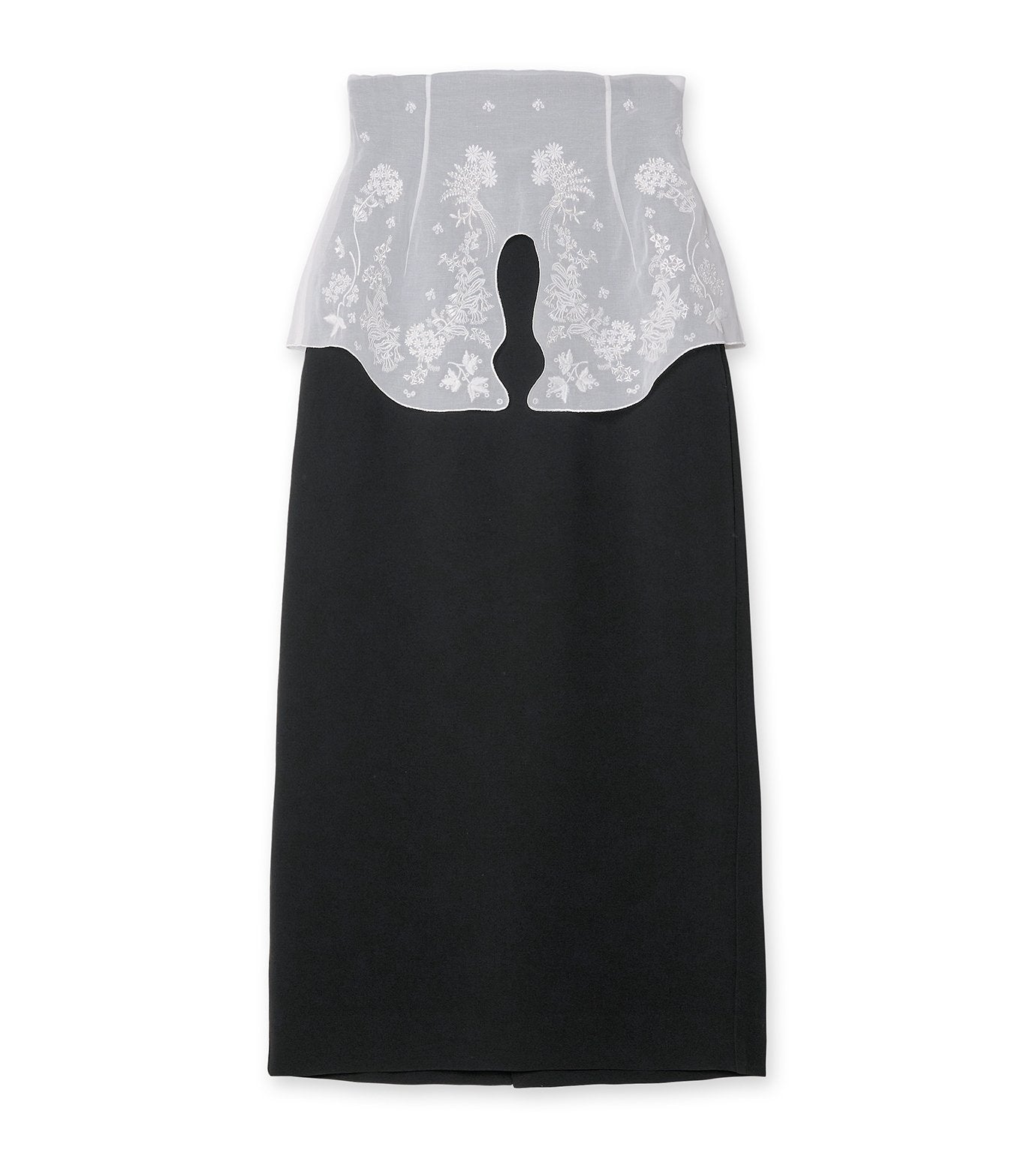 Cotton Lace Peplum Skirt