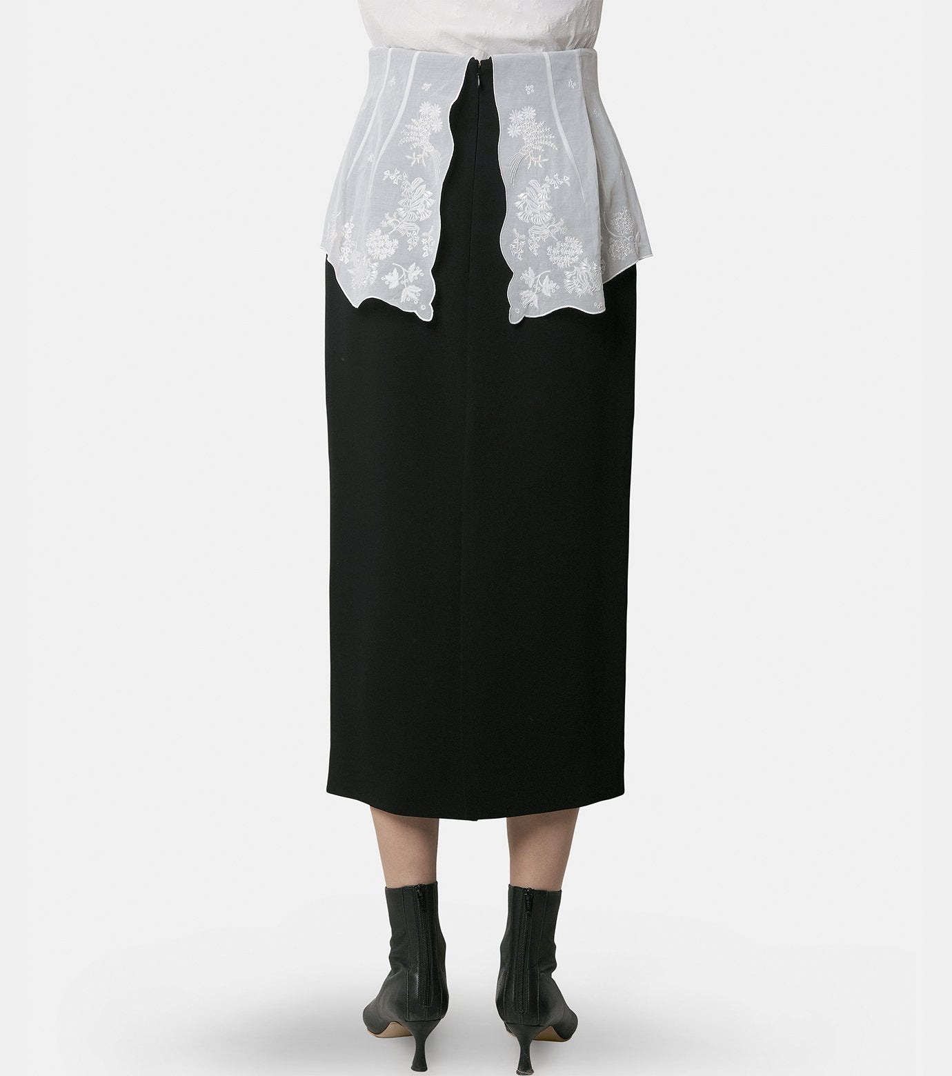 Cotton Lace Peplum Skirt