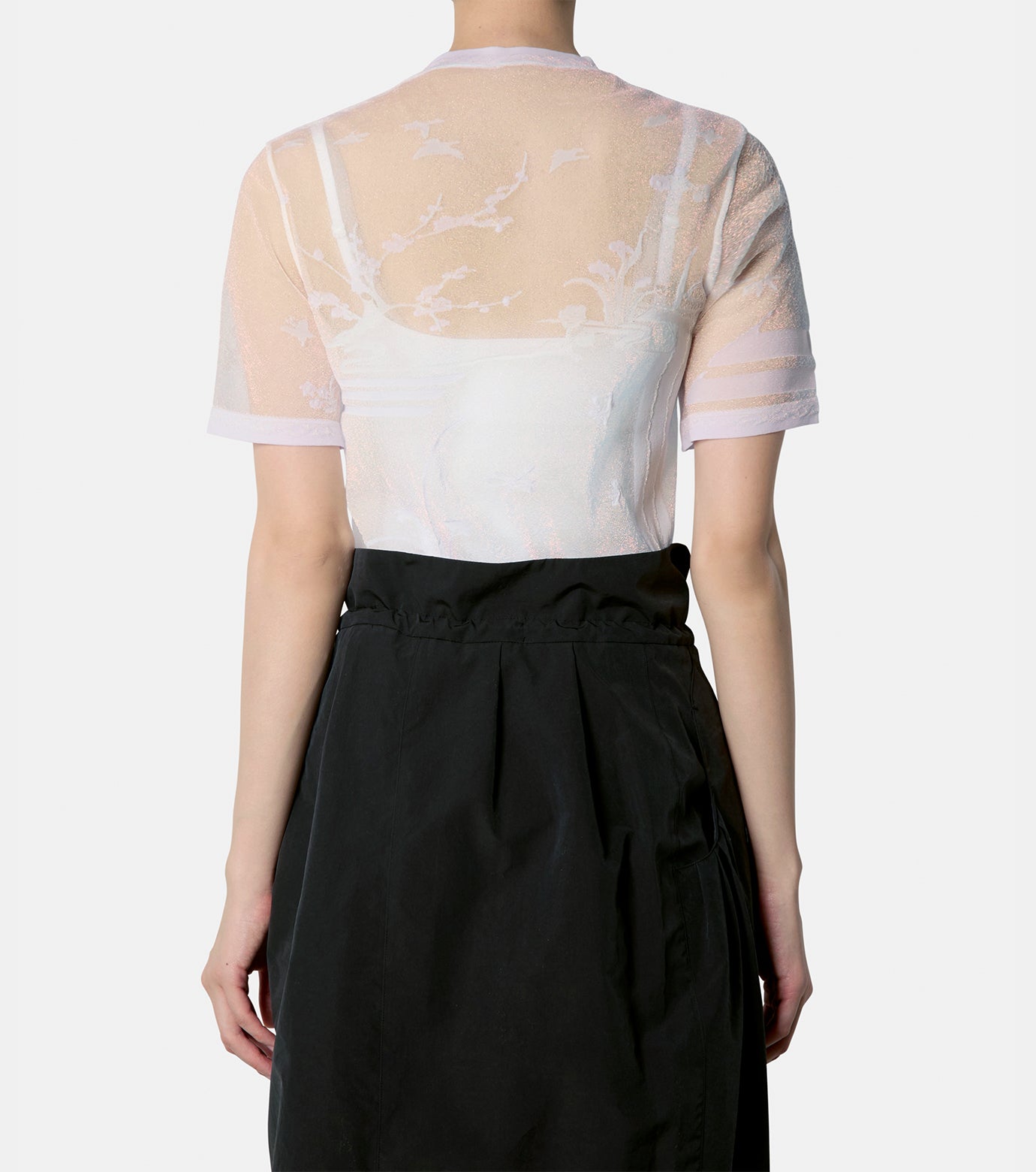 Sheer SS Knit Top