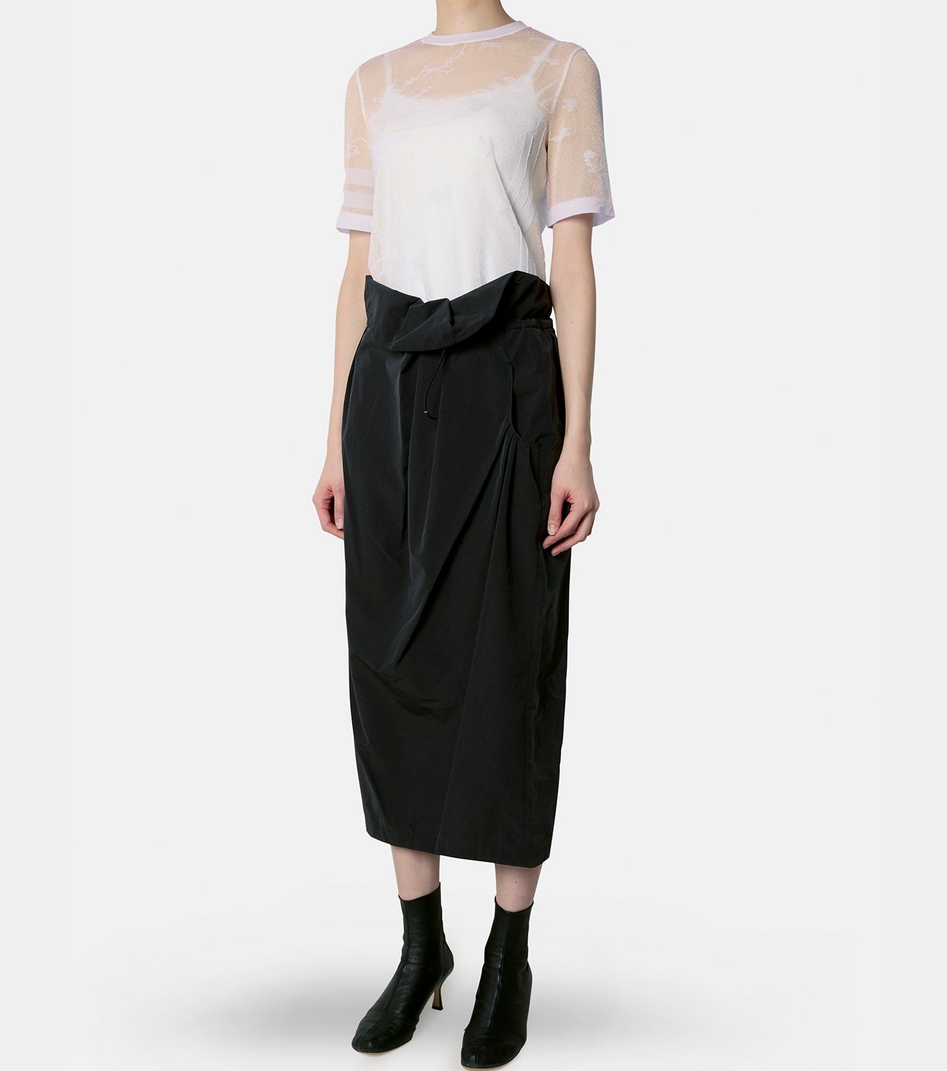 Sheer SS Knit Top