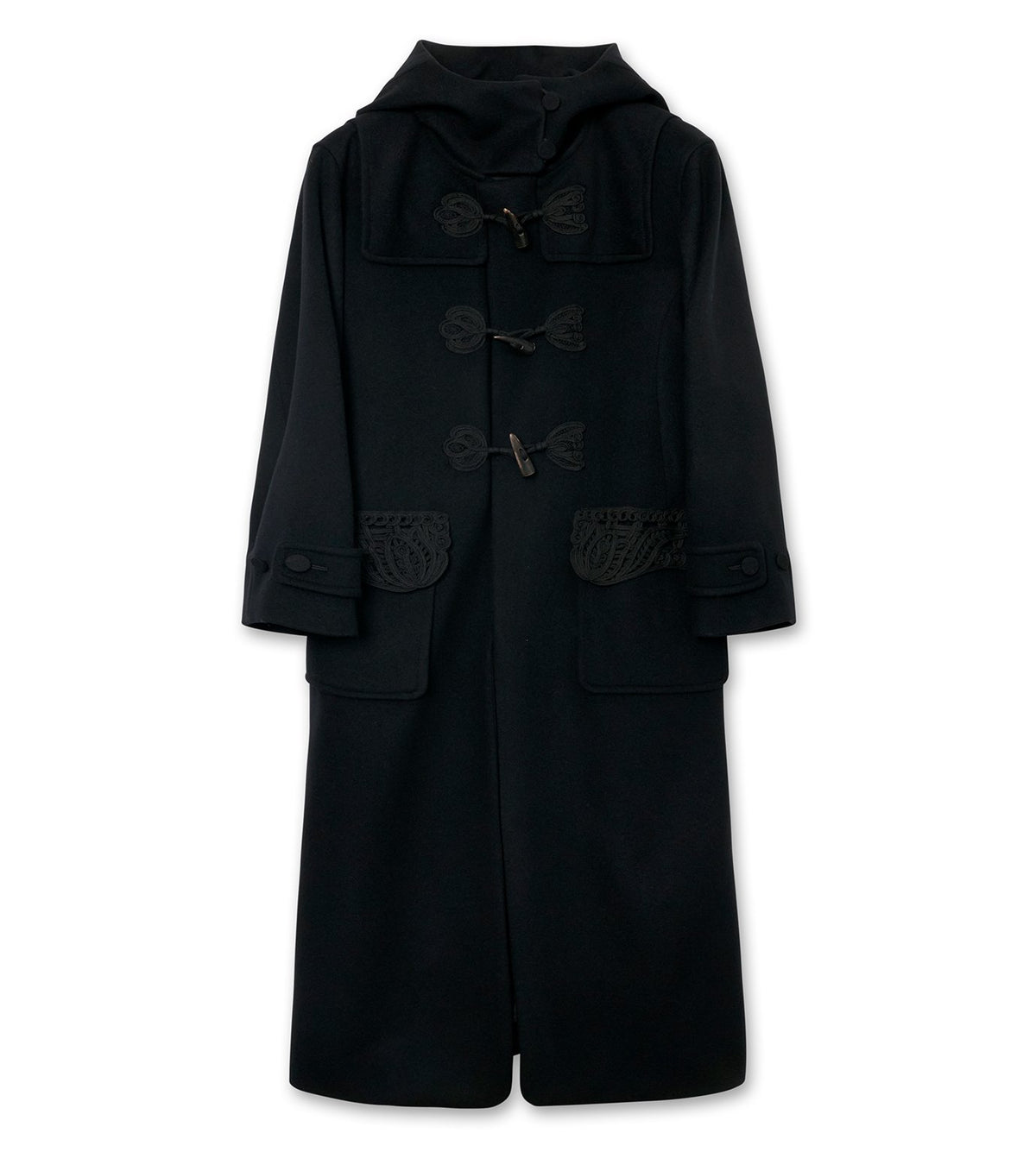 Cording Emb Duffle Coat