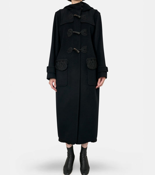 Cording Emb Duffle Coat
