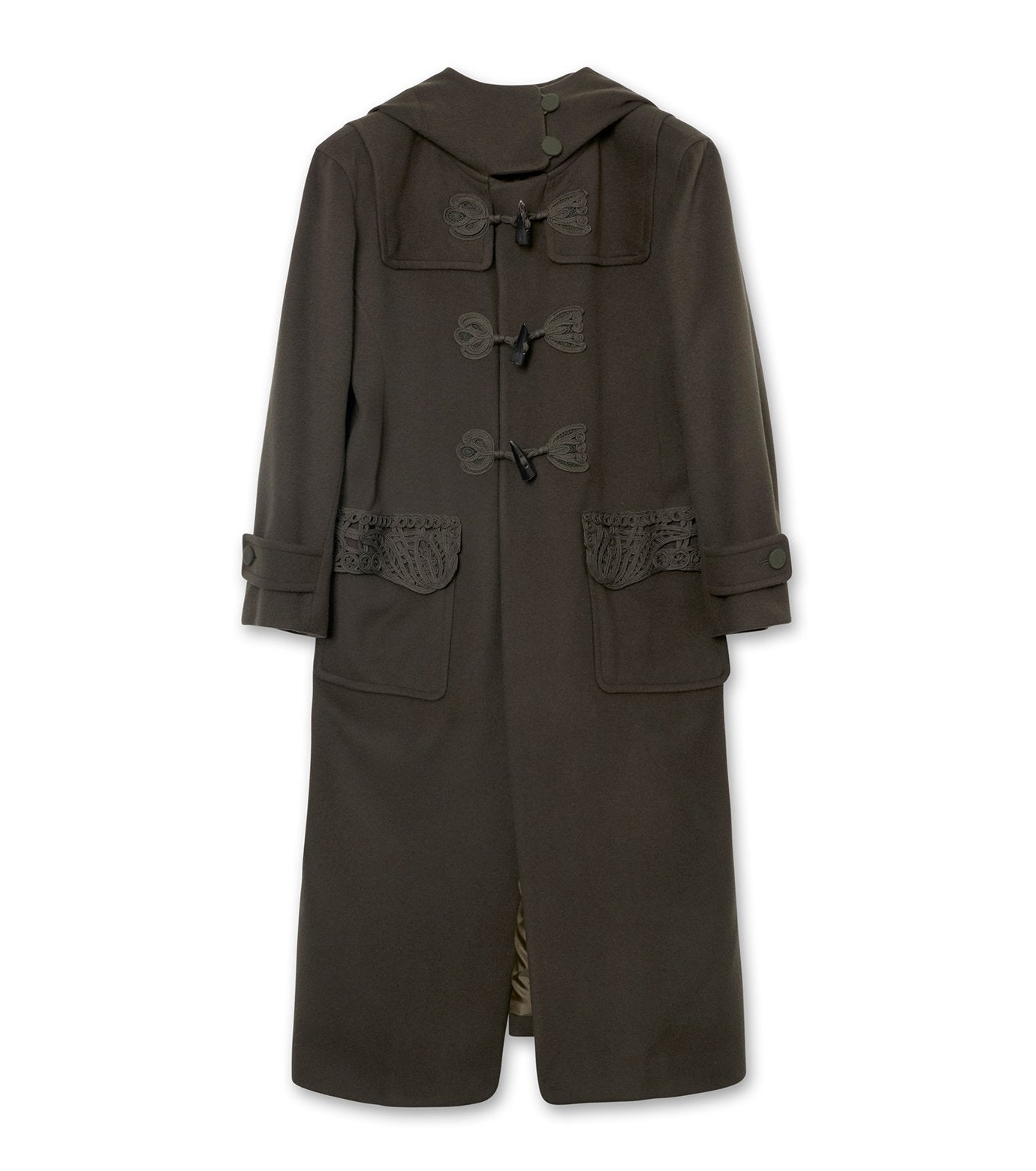 Cording Emb Duffle Coat