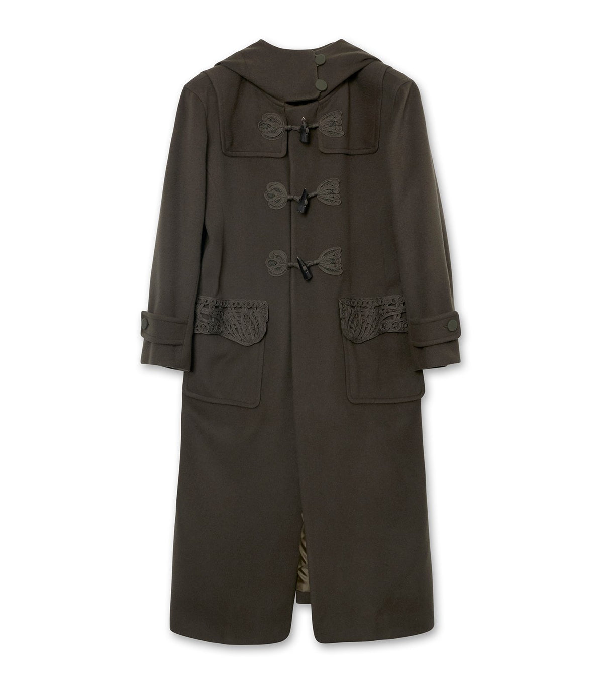 Cording Emb Duffle Coat