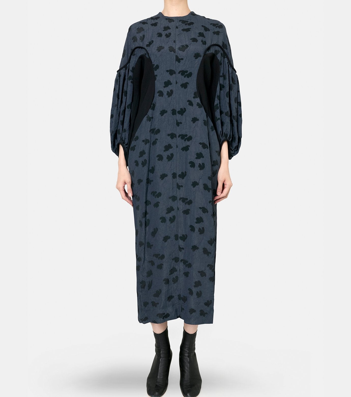 Double Layered Floral Jqd Dress