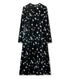 Velour Jersey Floral Dress