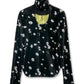Velour Jersey Floral High Neck Top