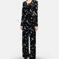 Velour Jersey Floral High Neck Top