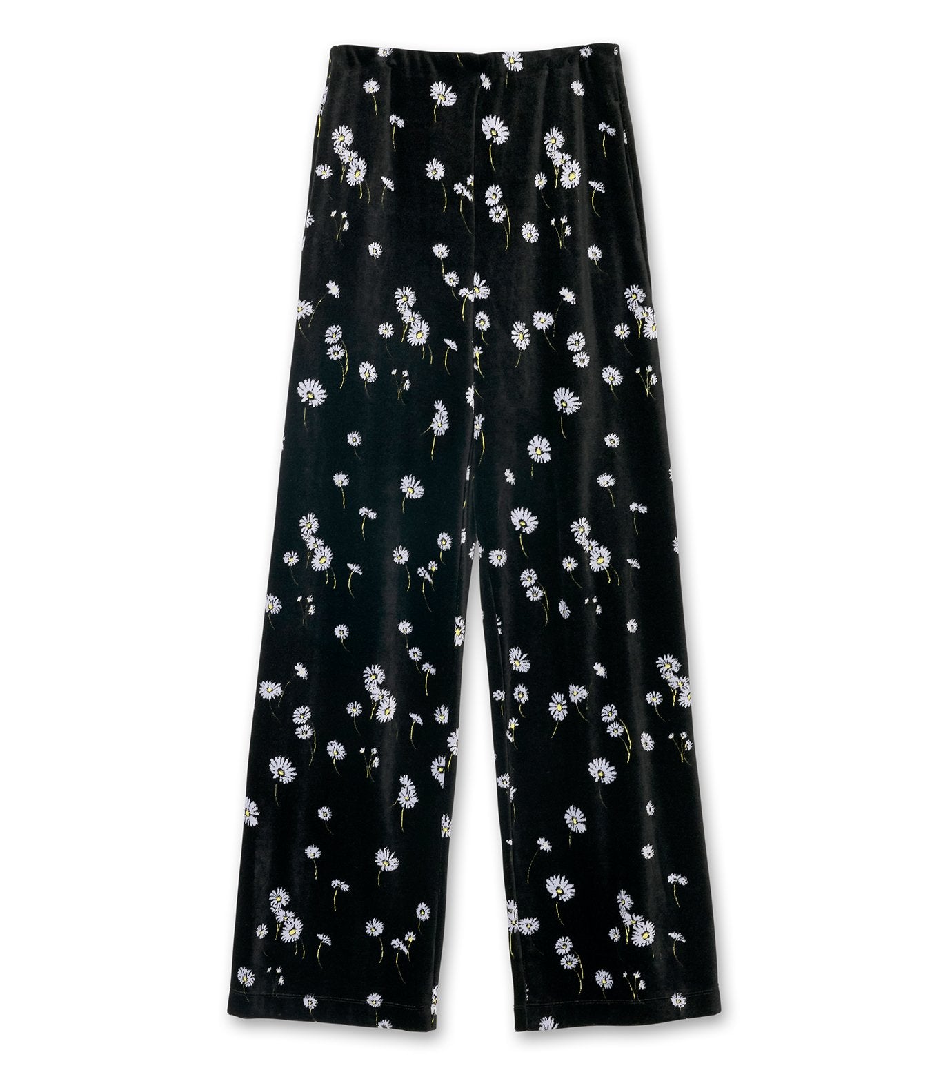 Velour Jersey Floral Trousers
