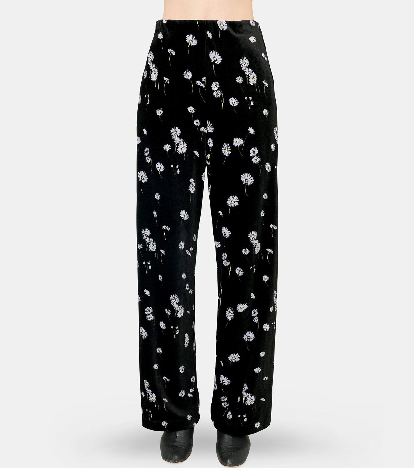 Velour Jersey Floral Trousers