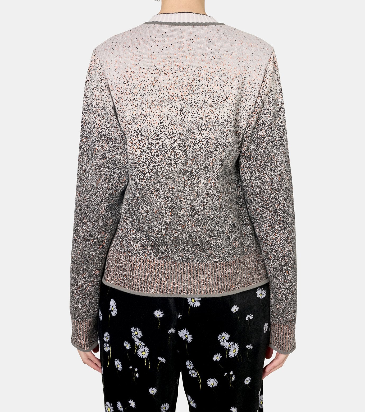 Floral Jqd Graphic Knit Cardigan