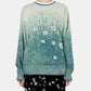 Floral Jqd Graphic Knit Top