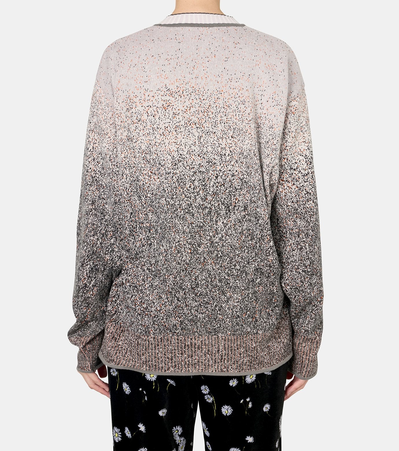 Floral Jqd Graphic Knit Top