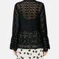Sheer Jqd Mole Knit Top