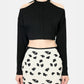 Ribbed Eyelet Knit LS Top