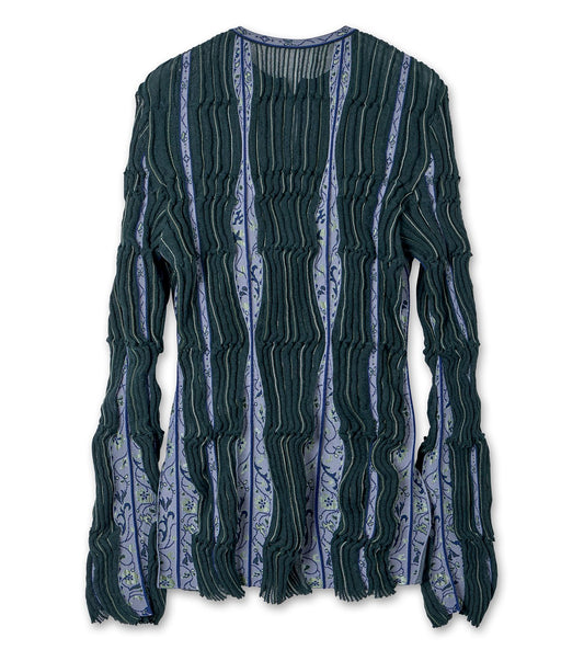 Fluid Jqd Knit Cardigan