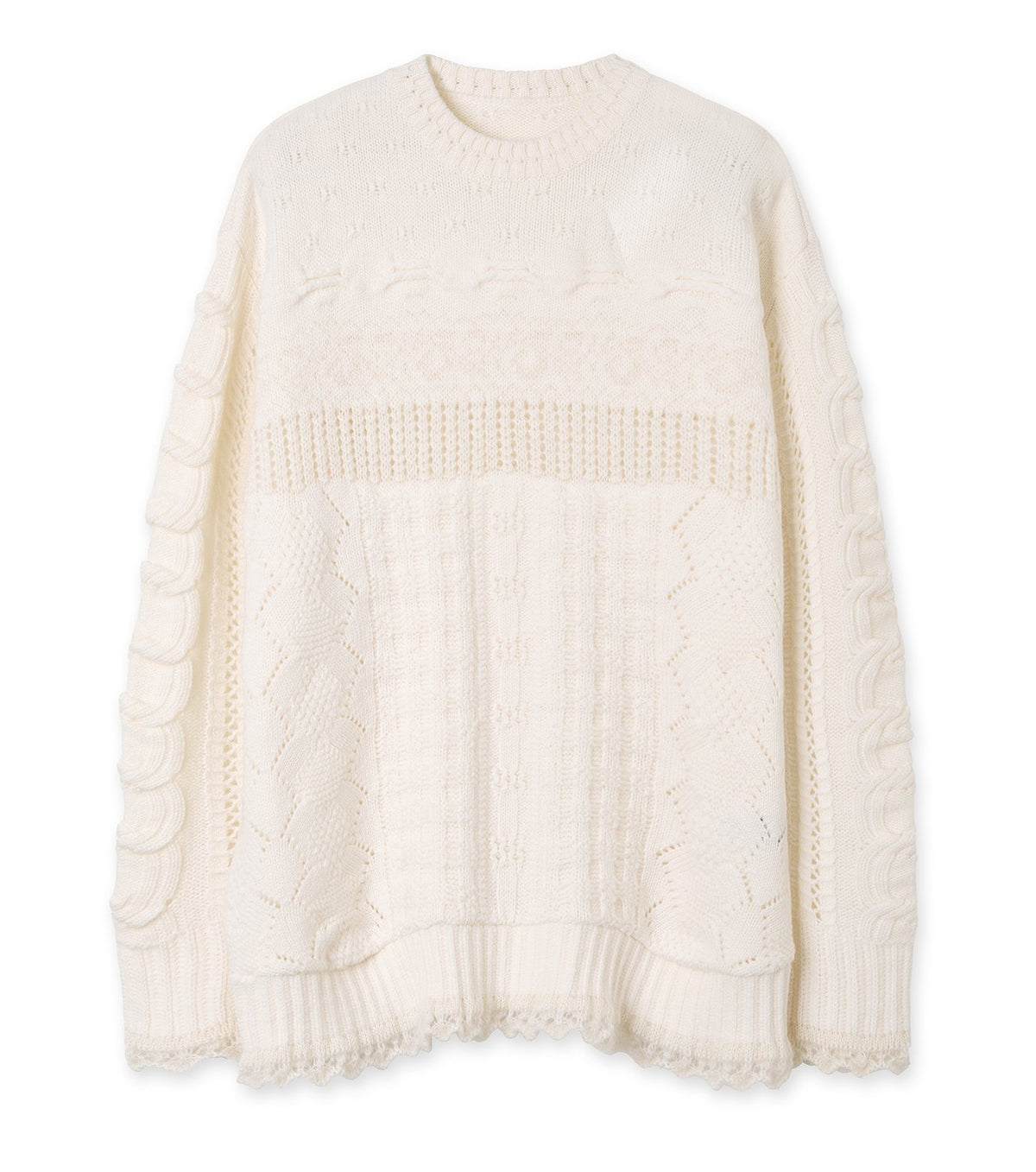 Wool Cable Knit Top