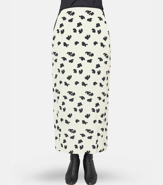 Double Layered Floral Jqd Skirt