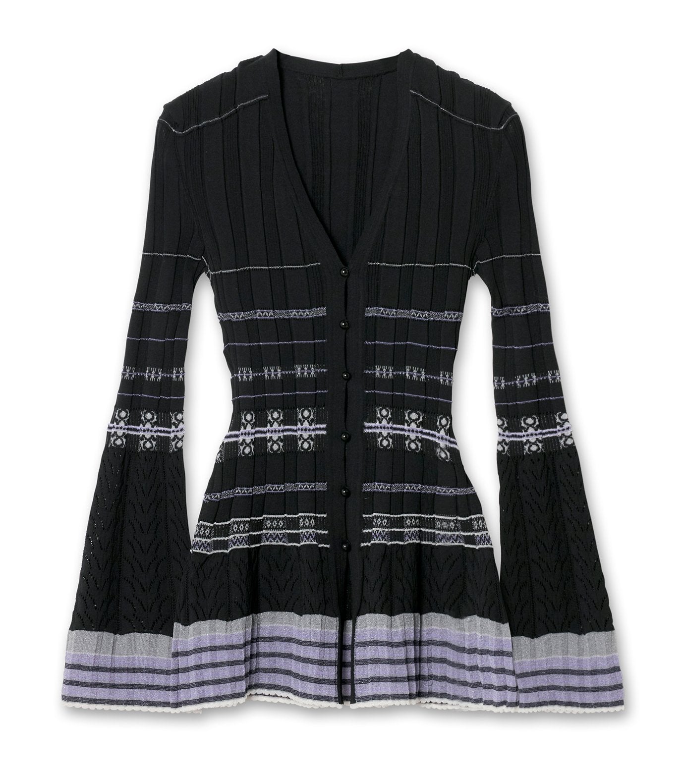 Rib Lace Knit Cardigan