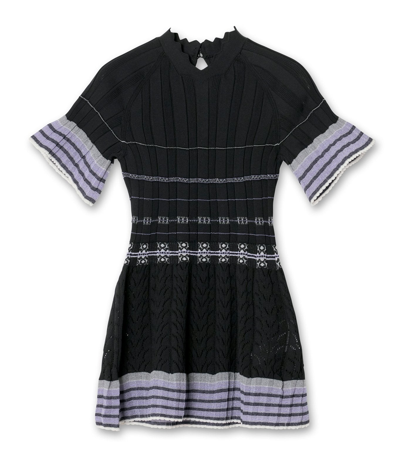 Rib Lace Knit SS Top