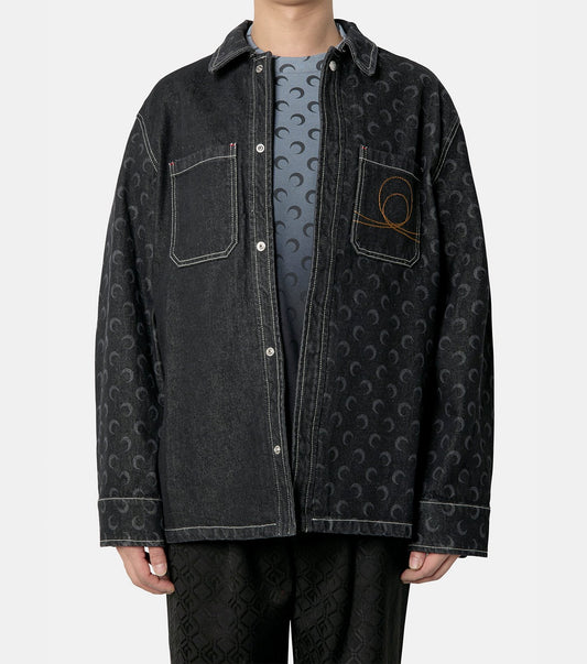 MOON LASER DENIM OVERSHIRT