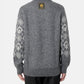 MOON ARGYLE KNIT CREWNECK SWEATER