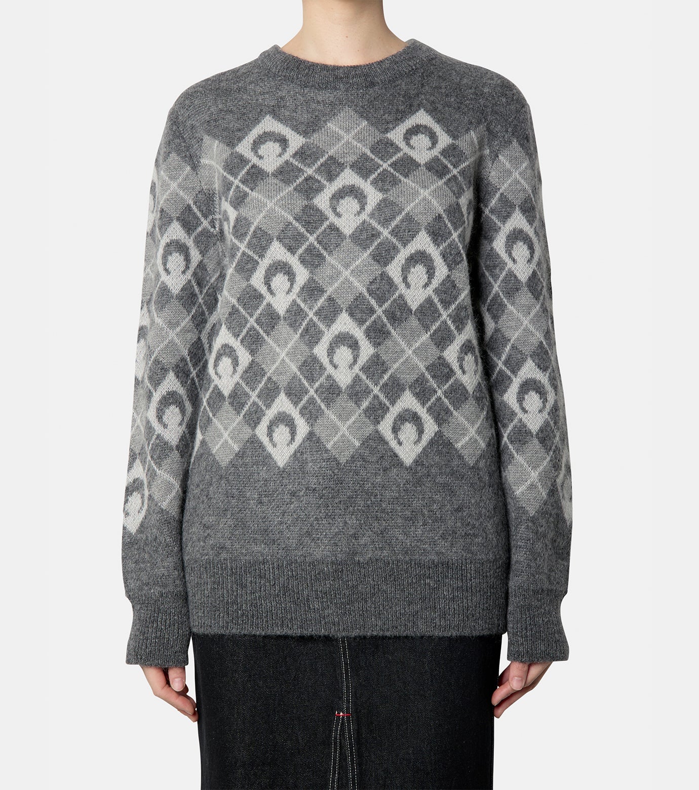 Moon Argyle Crewneck