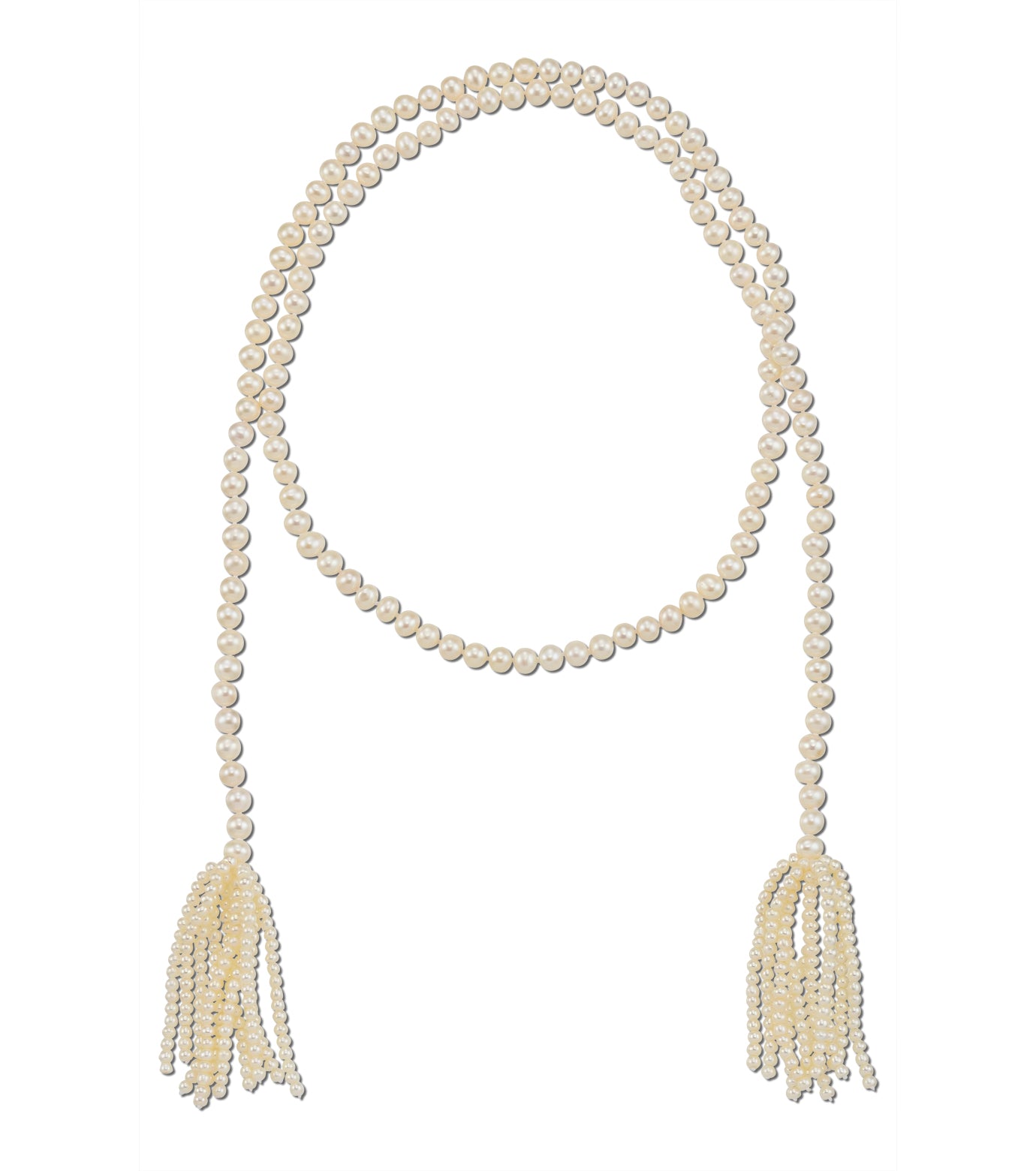 W tassel Pearl Necklace