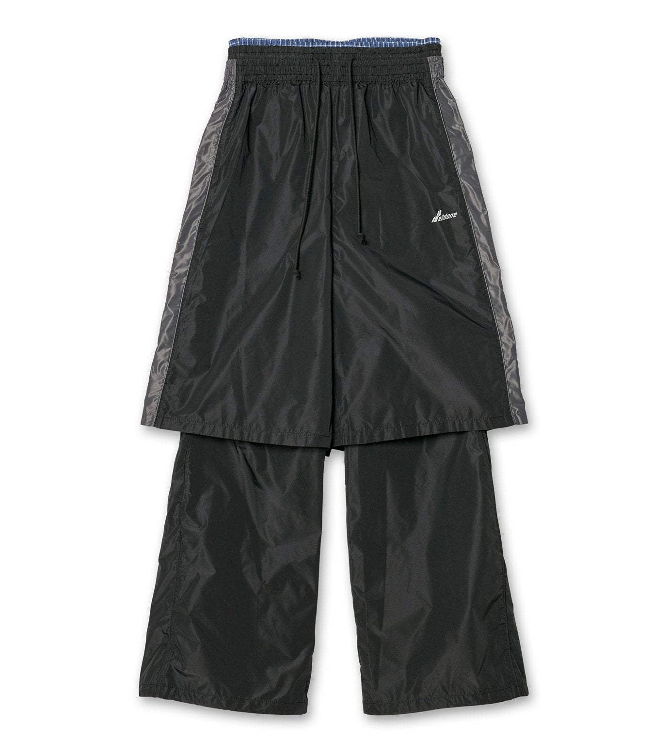 BLACK MENS TRIPLE LAYERED TRACK PANT
