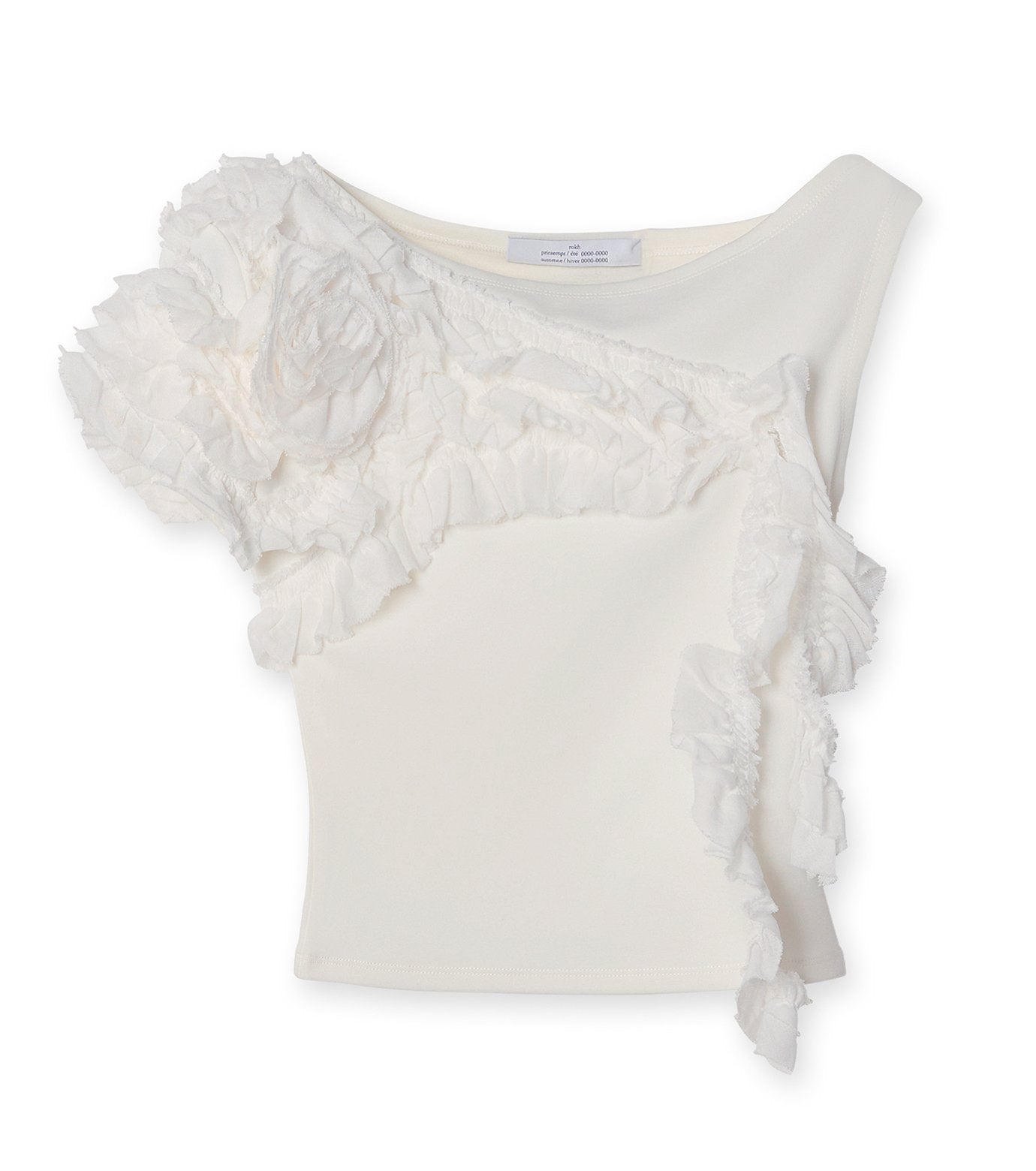 Flower Draped Off Shoulder Top