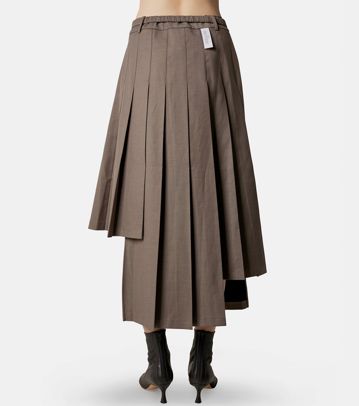 Box Pleats Midi Skirt