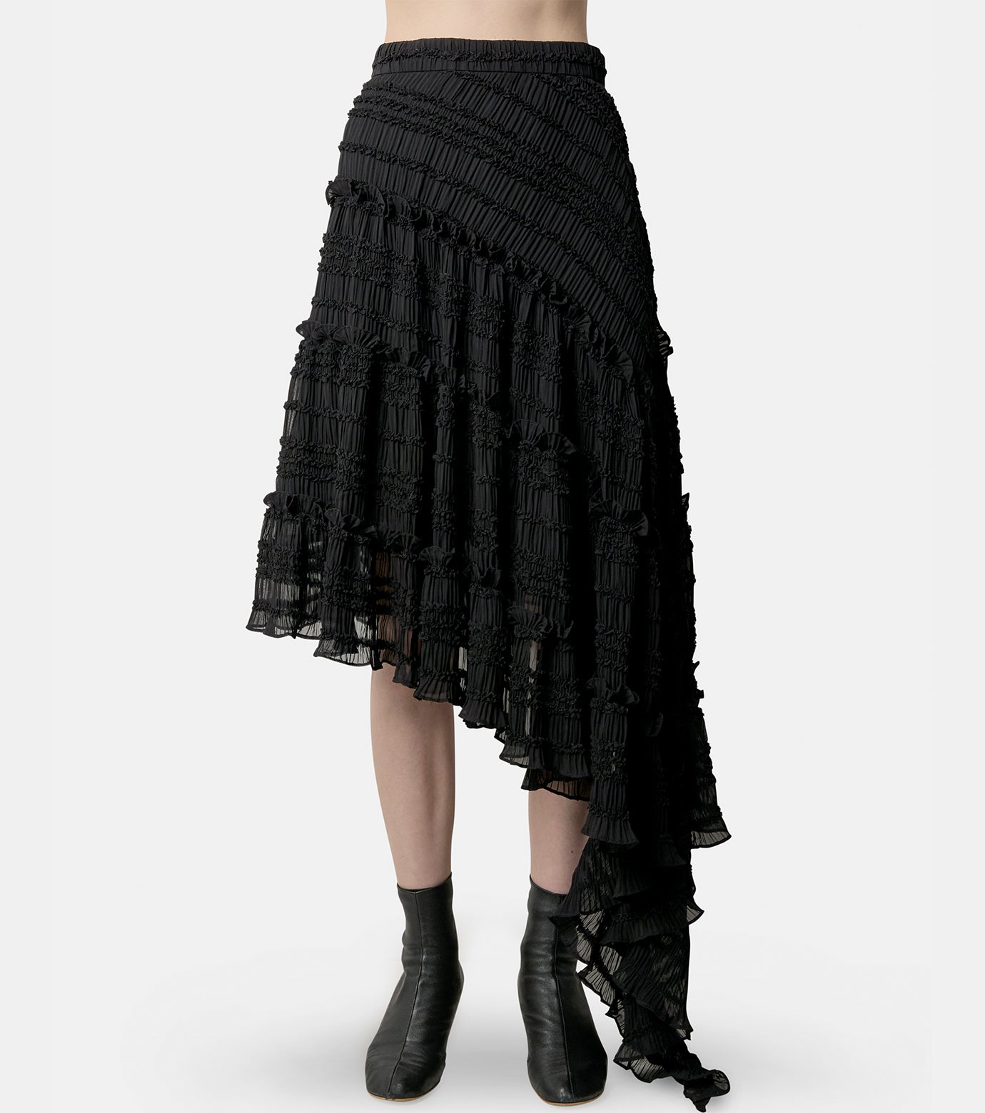 Asymmetrical Lace Tulle Skirt