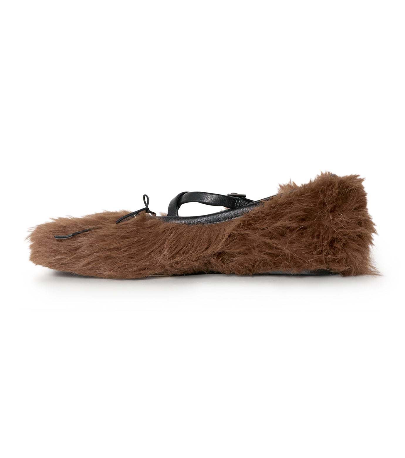 Faux Fur Criss Cross Ballerina