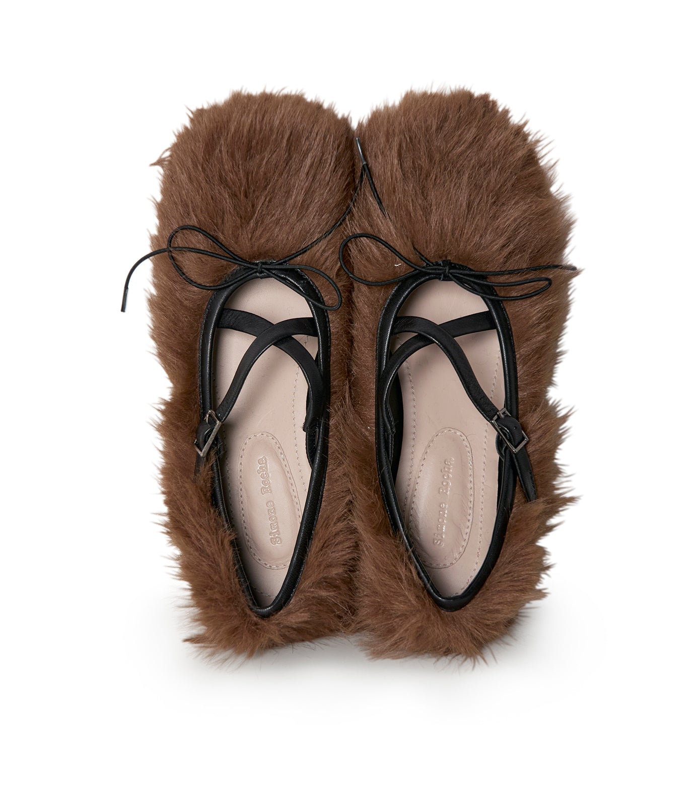 Faux Fur Criss Cross Ballerina