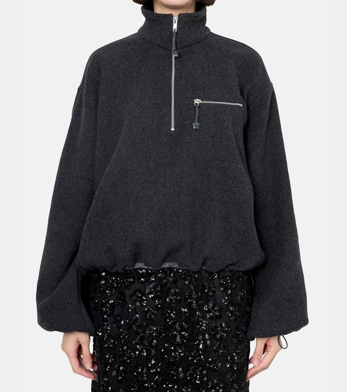 Frederik Half-Zip Jacket Wool Felt