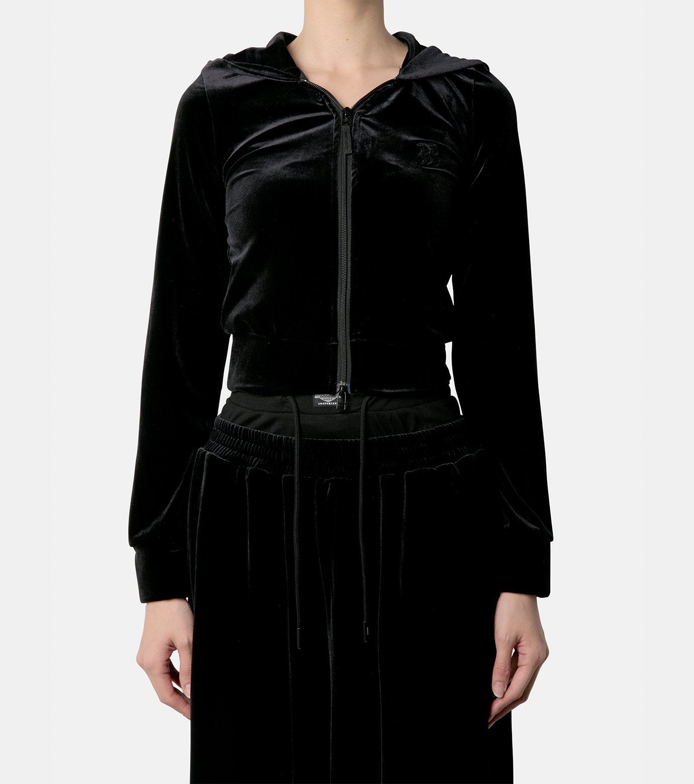 Micro Bra Velour Hoodie