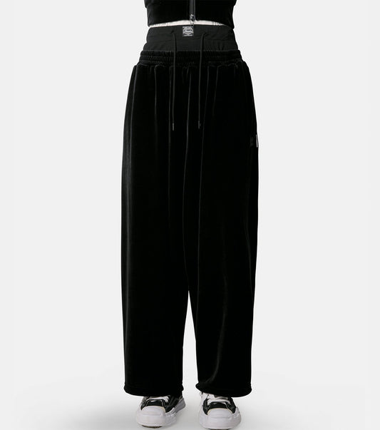Layered Velvet Trouser