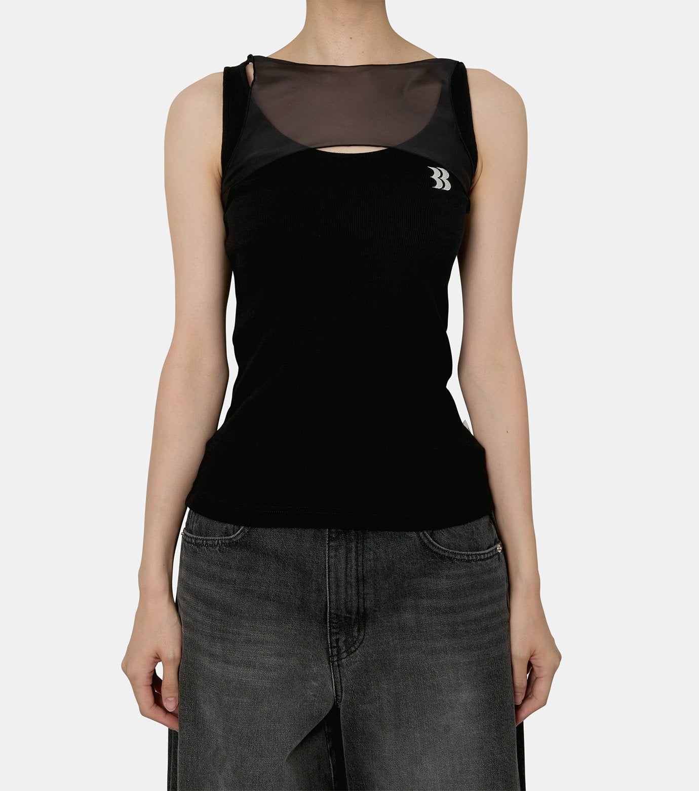 Sheer Layered Tank Top