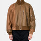 SPLICED LEATHER BOMBER