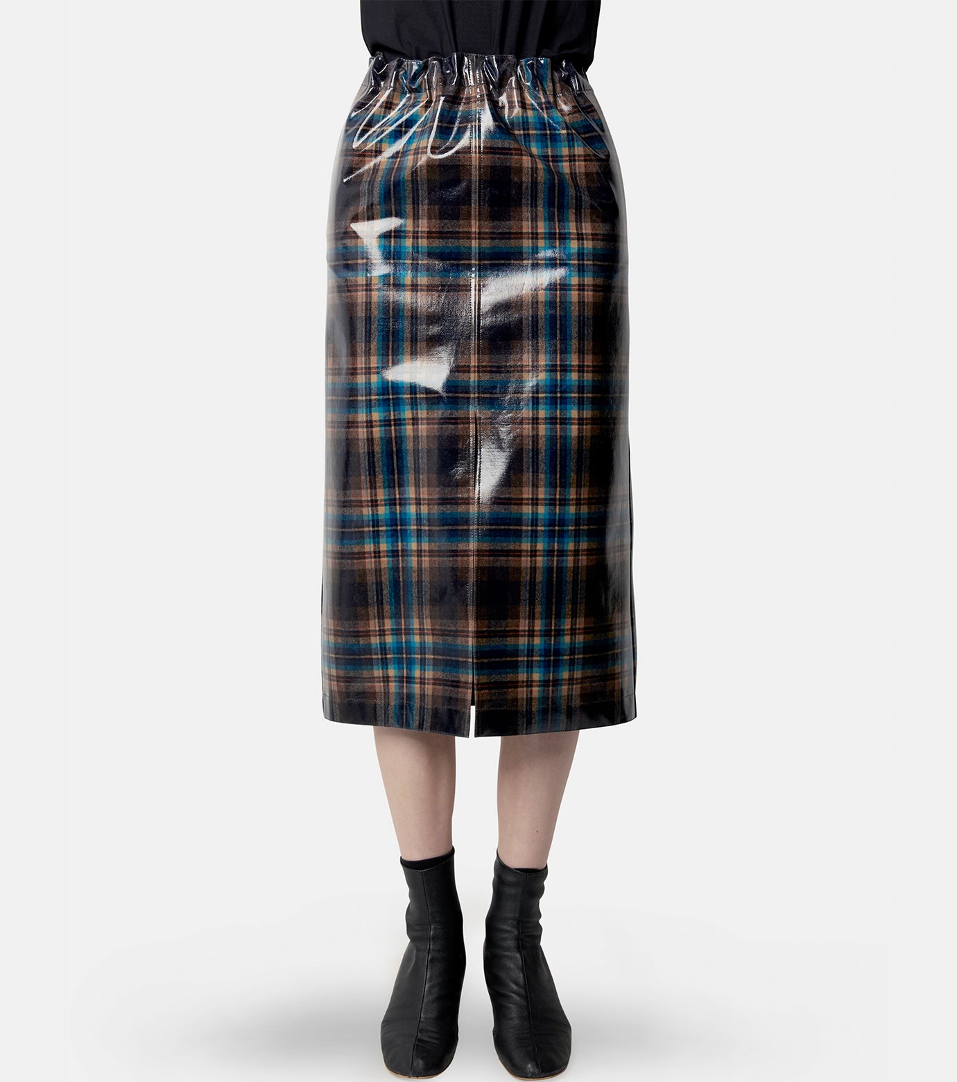 Pendleton Check Laminated Skirt