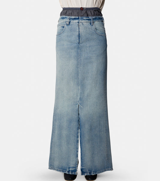 Denim Long Skirt