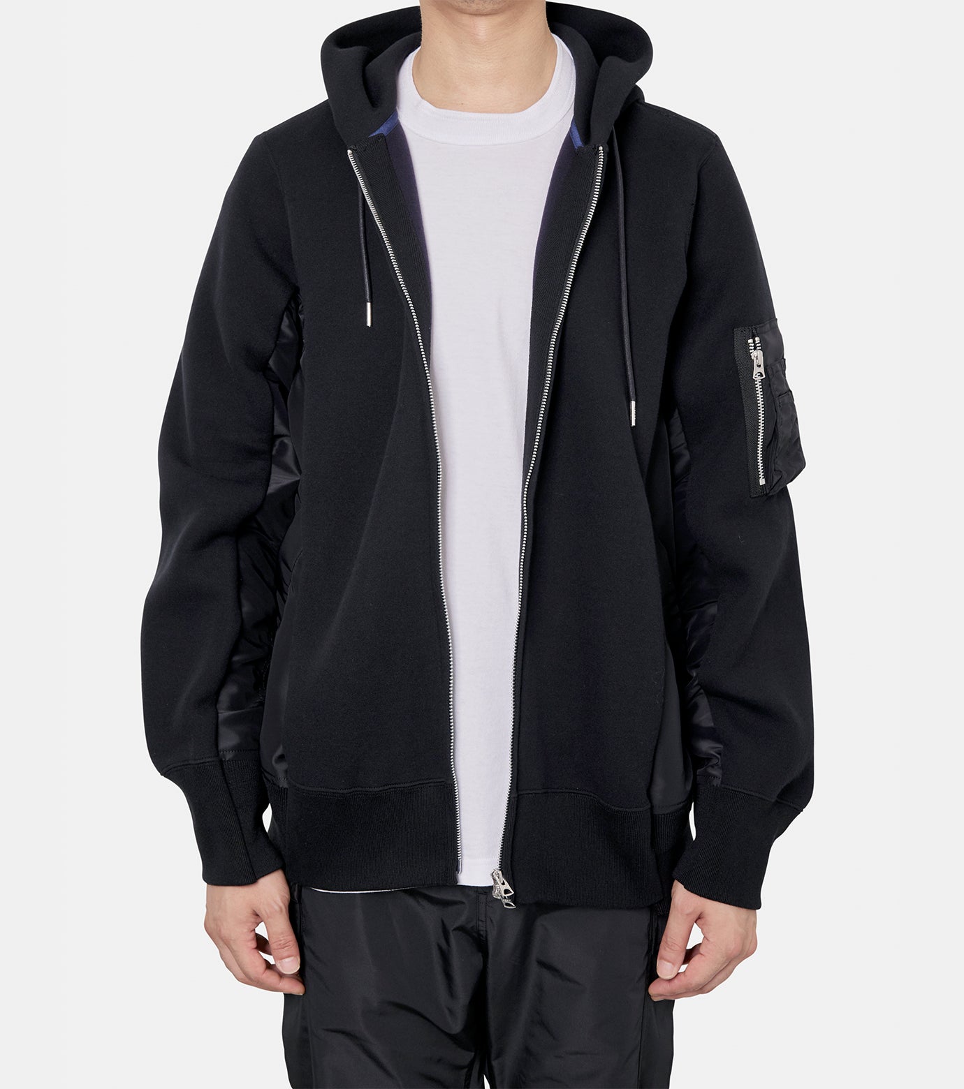 Sponge Sweat x Nylon Twill Hoodie