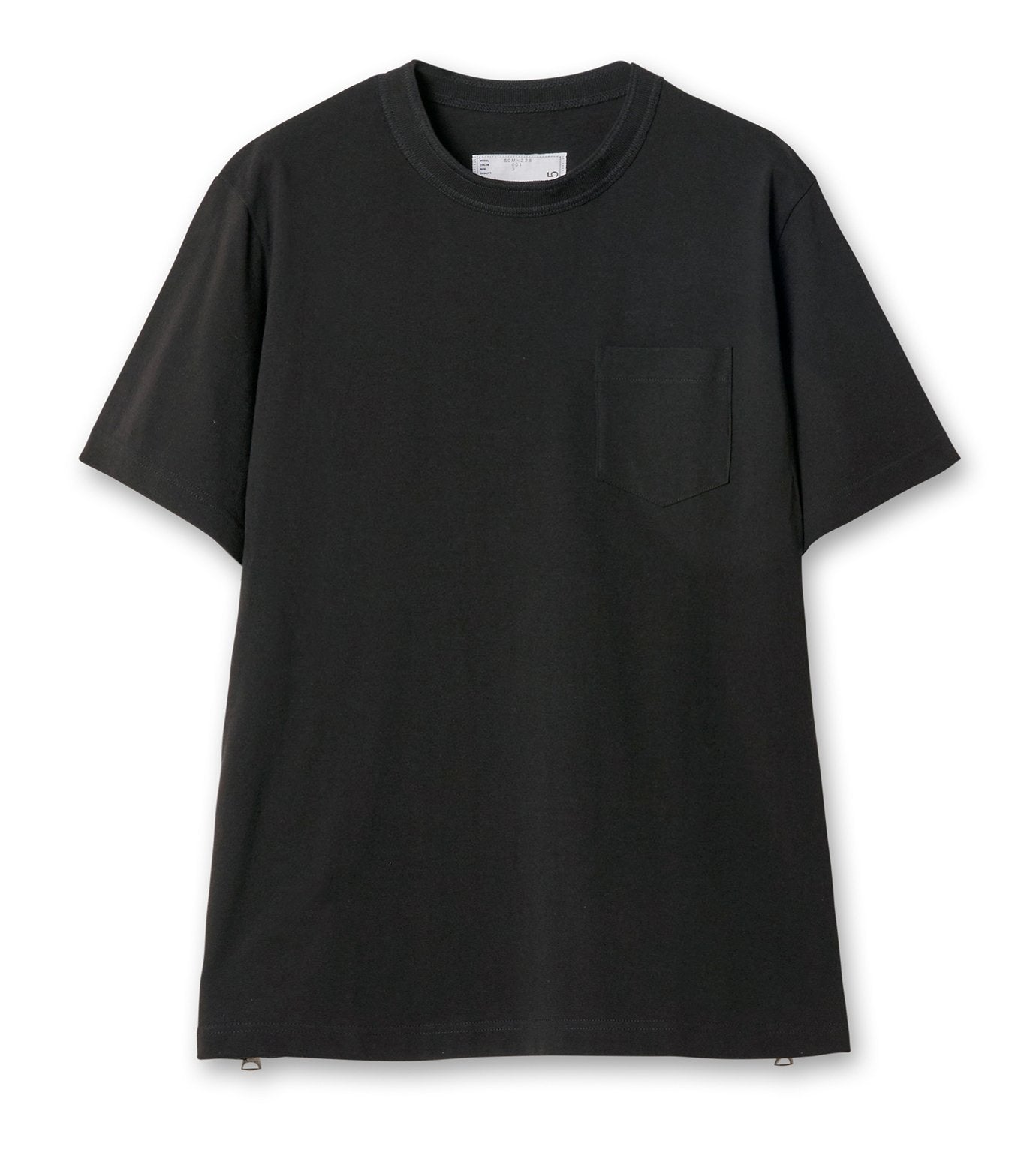 Side Zip Cotton T-Shirt